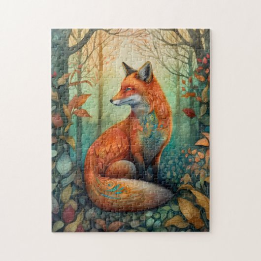Mooi Boho Forest Dier/Fox Legpuzzel (Verticaal)