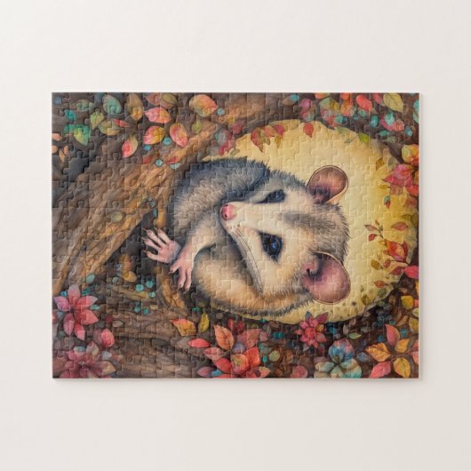 Mooi Boho Forest Dier/Possum Legpuzzel (Horizontaal)