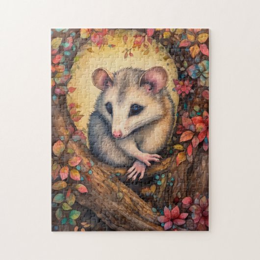 Mooi Boho Forest Dier/Possum Legpuzzel (Verticaal)