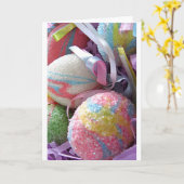 MOOI BOODSCHAP/GLITTEREIEREN VOOR PASEN KAART (Gele Bloem)