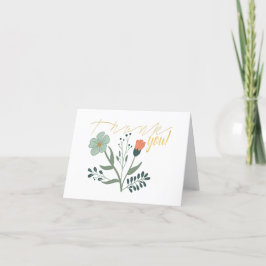 Mooi Botanisch Bloemen Patroon Bedankkaart