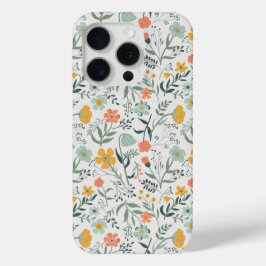 Mooi Botanisch Bloemen Patroon iPhone 15 Pro Case