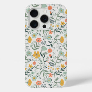 Mooi Botanisch Bloemen Patroon iPhone 15 Pro Case