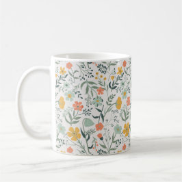 Mooi Botanisch Bloemen Patroon Koffiemok