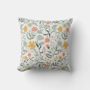 Mooi Botanisch Bloemen Patroon Kussen