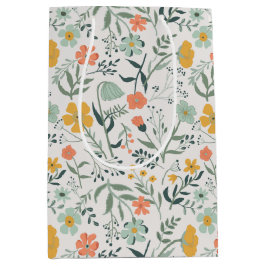 Mooi Botanisch Bloemen Patroon Medium Cadeauzakje