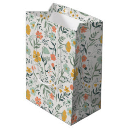 Mooi Botanisch Bloemen Patroon Medium Cadeauzakje