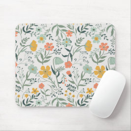 Mooi Botanisch Bloemen Patroon Muismat