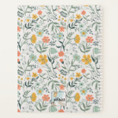 Mooi Botanisch Bloemen Patroon Pas Naam aan Planner (Achterkant)