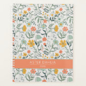 Mooi Botanisch Bloemen Patroon Pas Naam aan Planner (Voorkant)