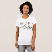 Mooi Botanisch Bloemen Patroon T-shirt (Voorkant volledig)