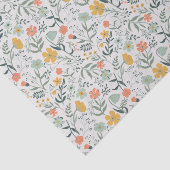 Mooi Botanisch Bloemen Patroon Tissuepapier (Detail)