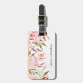 Mooi Botanisch | Waterverf Floral over White Bagagelabel (Voorkant verticaal)