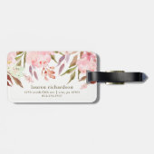 Mooi Botanisch | Waterverf Floral over White Bagagelabel (Achterkant horizontaal)