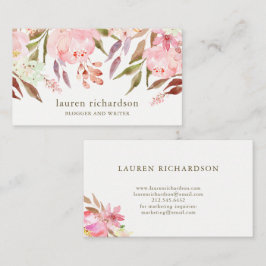 Mooi Botanisch | Waterverf Floral over White Visitekaartje