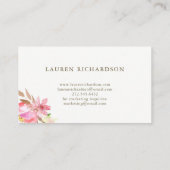 Mooi Botanisch | Waterverf Floral over White Visitekaartje (Achterkant)