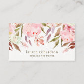 Mooi Botanisch | Waterverf Floral over White Visitekaartje (Voorkant)