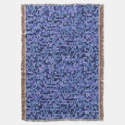 Mooi, breipatroon, gebreid, blauw en deken (Voorkant Verticaal)