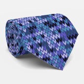 Mooi, breipatroon, gebreid, blauw en stropdas (Opgerold)