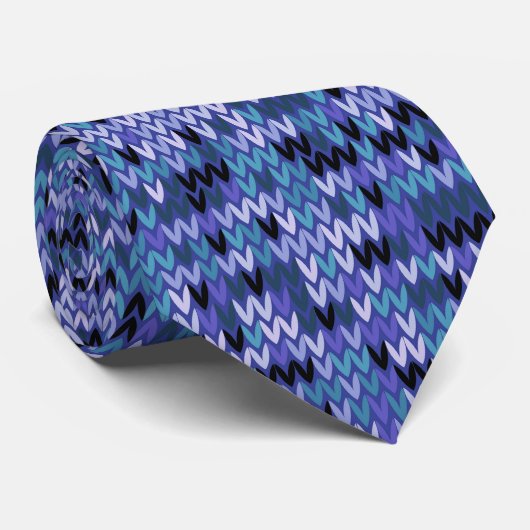 Mooi, breipatroon, gebreid, blauw en stropdas (Opgerold)