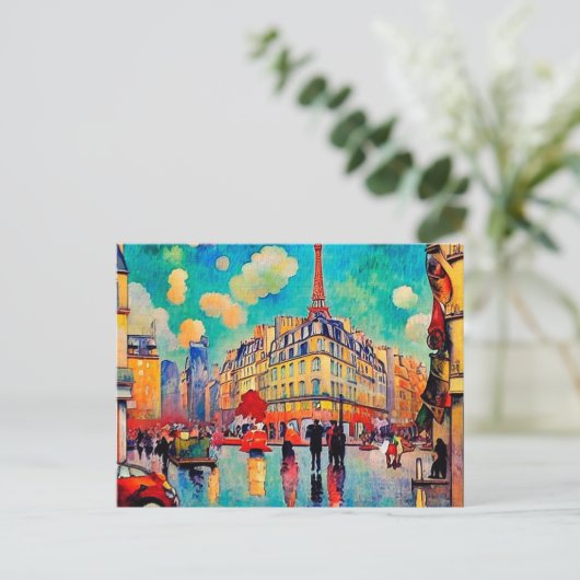 Mooi Briefkaart in Parijs (Staand voorkant)