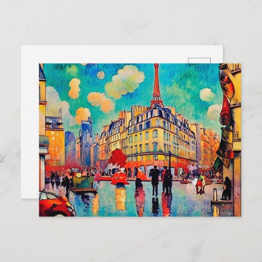 Mooi Briefkaart in Parijs (Voorkant / Achterkant)