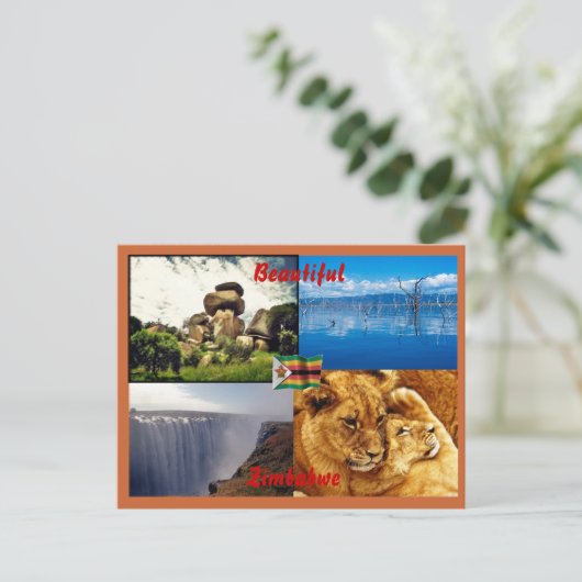 Mooi Briefkaart in Zimbabwe (Staand voorkant)