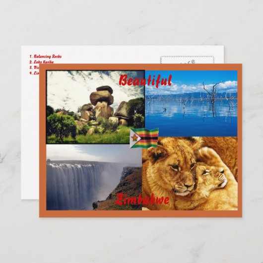 Mooi Briefkaart in Zimbabwe (Voorkant / Achterkant)