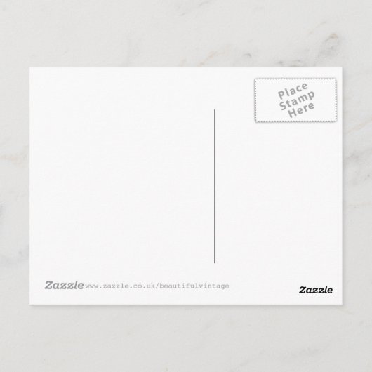 Mooi briefkaart met rozen en vogeltjes (Achterkant)