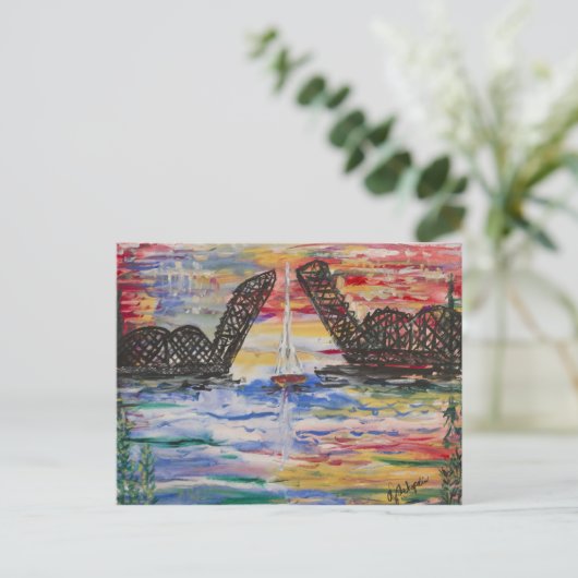 Mooi Briefkaart uit de buurt van de deur (Staand voorkant)