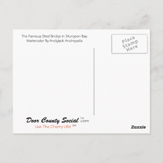 Mooi Briefkaart uit de buurt van de deur (Achterkant)