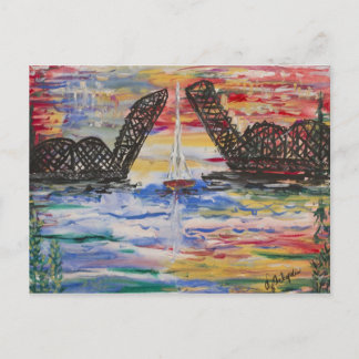 Mooi Briefkaart uit de buurt van de deur