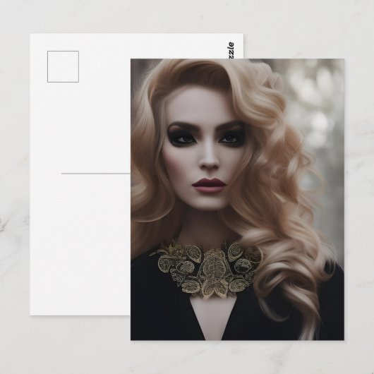 Mooi Briefkaart van Blonde (Voorkant / Achterkant)