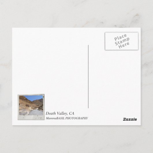 Mooi Briefkaart van de doodvallei! (Achterkant)
