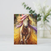 Mooi Briefkaart van de Golden Horse (Staand voorkant)