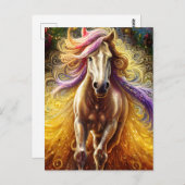 Mooi Briefkaart van de Golden Horse (Voorkant / Achterkant)