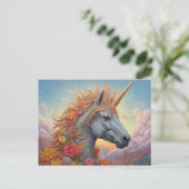 Mooi Briefkaart van Unicorn (Staand voorkant)