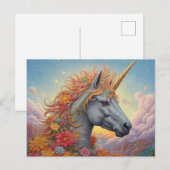 Mooi Briefkaart van Unicorn (Voorkant / Achterkant)