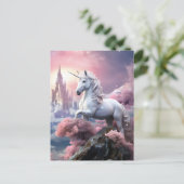 Mooi Briefkaart van Unicorn (Staand voorkant)