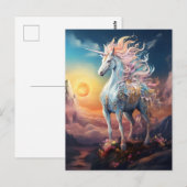 Mooi Briefkaart van Unicorn (Voorkant / Achterkant)