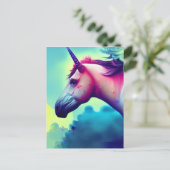 Mooi Briefkaart van Unicorn (Staand voorkant)