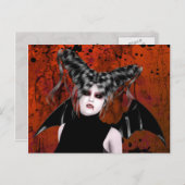 Mooi Briefkaart voor Gothic Vampire Kunst (Voorkant / Achterkant)