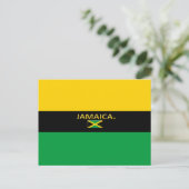 Mooi Briefkaart voor Jamaica-vlagkleuren (Staand voorkant)