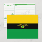 Mooi Briefkaart voor Jamaica-vlagkleuren (Voorkant / Achterkant)