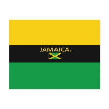 Mooi Briefkaart voor Jamaica-vlagkleuren