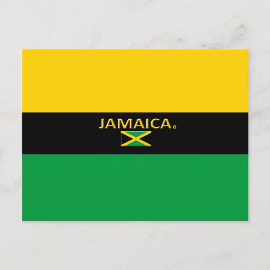 Mooi Briefkaart voor Jamaica-vlagkleuren (Voorkant)