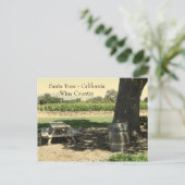 Mooi Briefkaart voor Santa Ynez/Wijn. (Staand voorkant)
