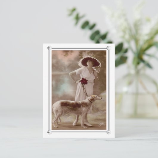  mooi Briefkaart voor vrouwen en honden (Staand voorkant)