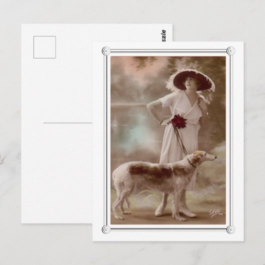  mooi Briefkaart voor vrouwen en honden (Voorkant / Achterkant)