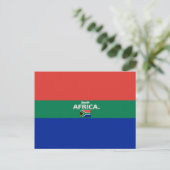 Mooi Briefkaart voor Zuid-Afrika-vlagkleuren (Staand voorkant)